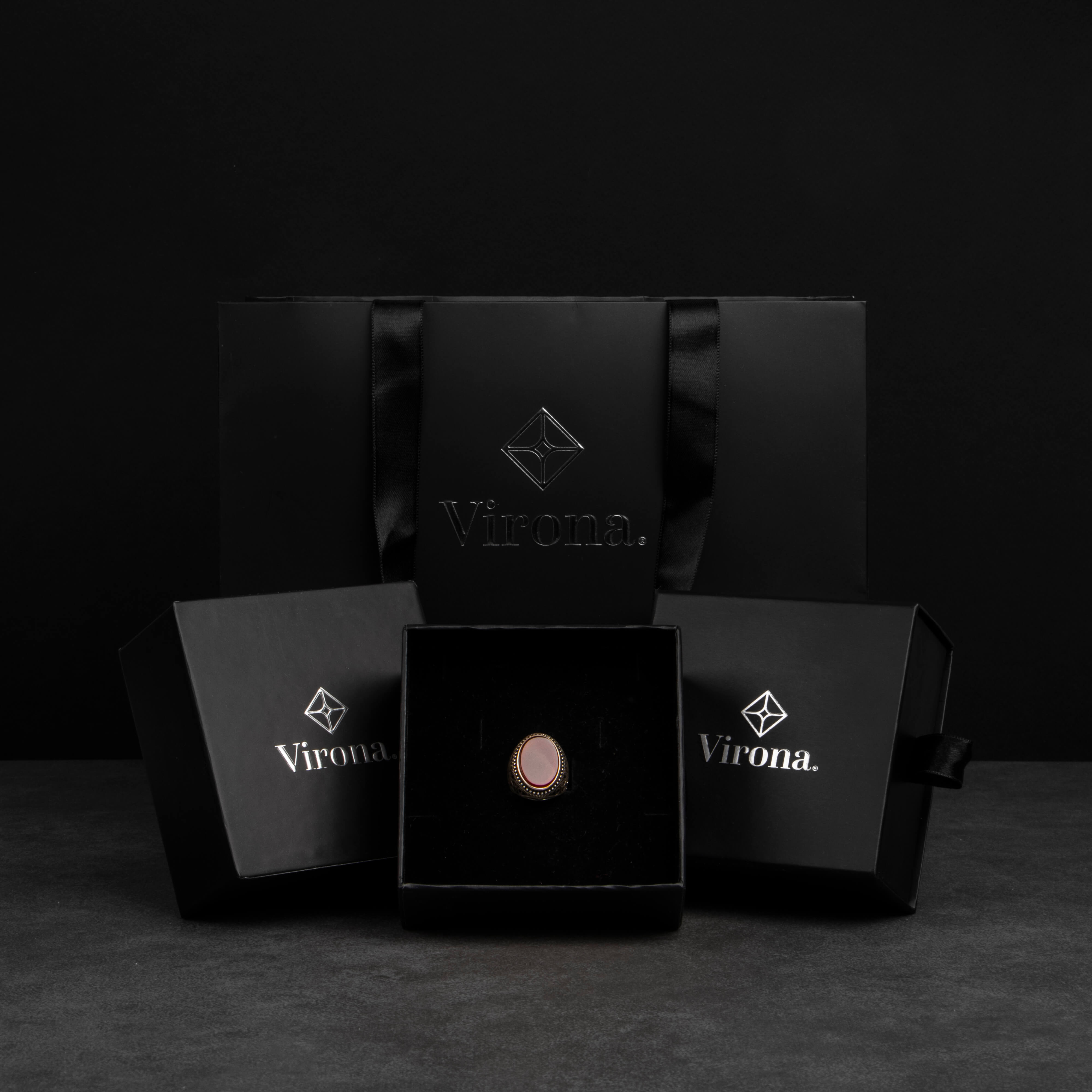 Sterling Silver Men's Ring with Red Agate Stone