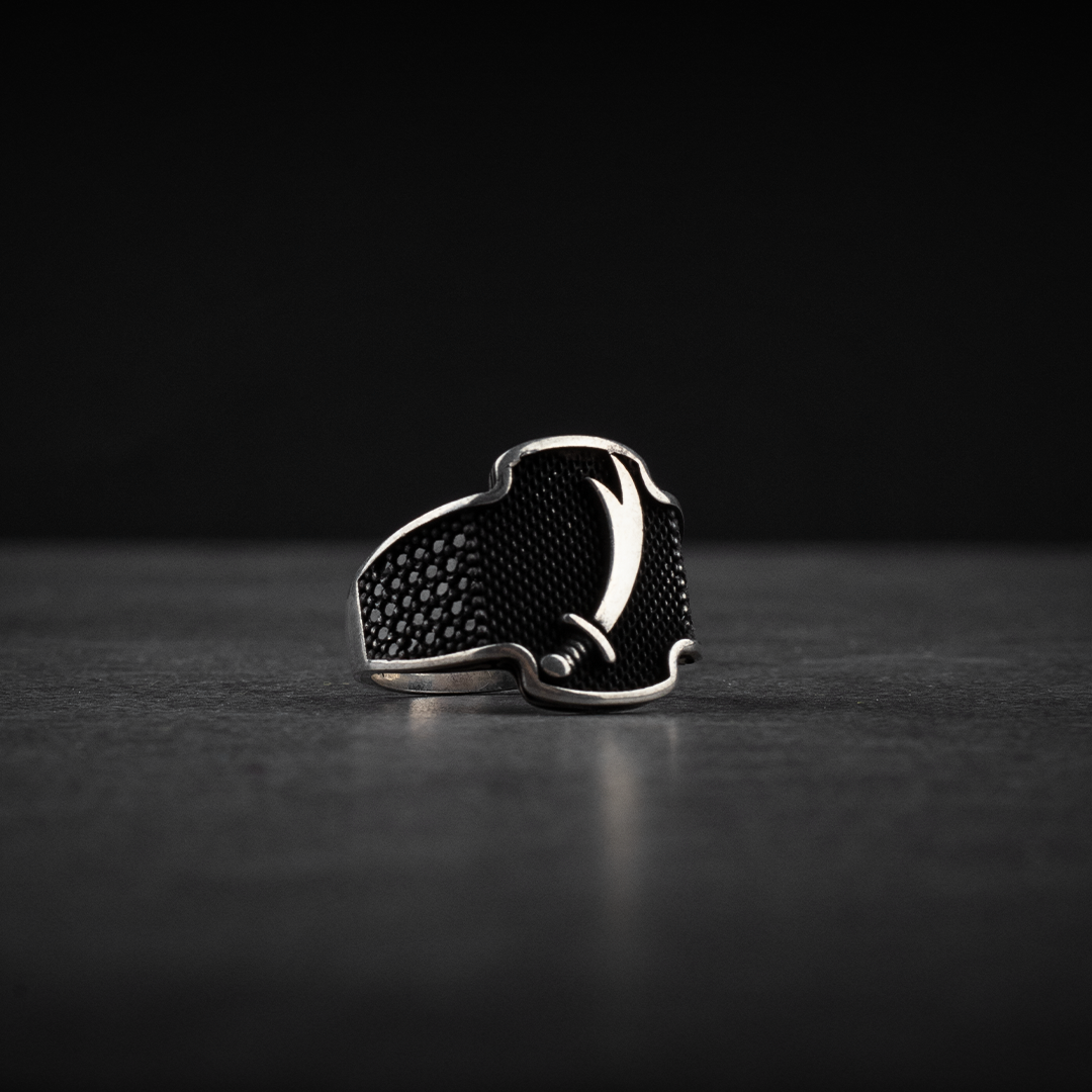 Men’s Sterling Silver Ring with Zulfiqar Sword Design