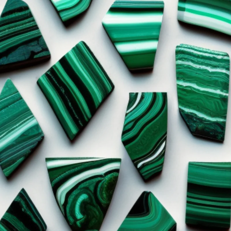 Malachite Green Prayer Beads with Silver Tassel (8mm)