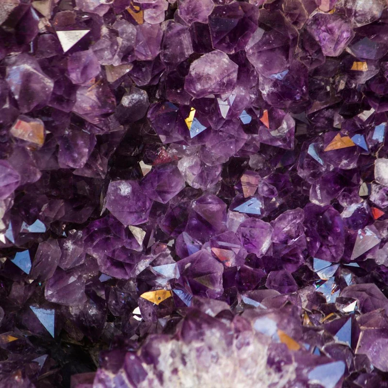 Purple Amethyst Prayer Beads with Silver Tassel (8mm)