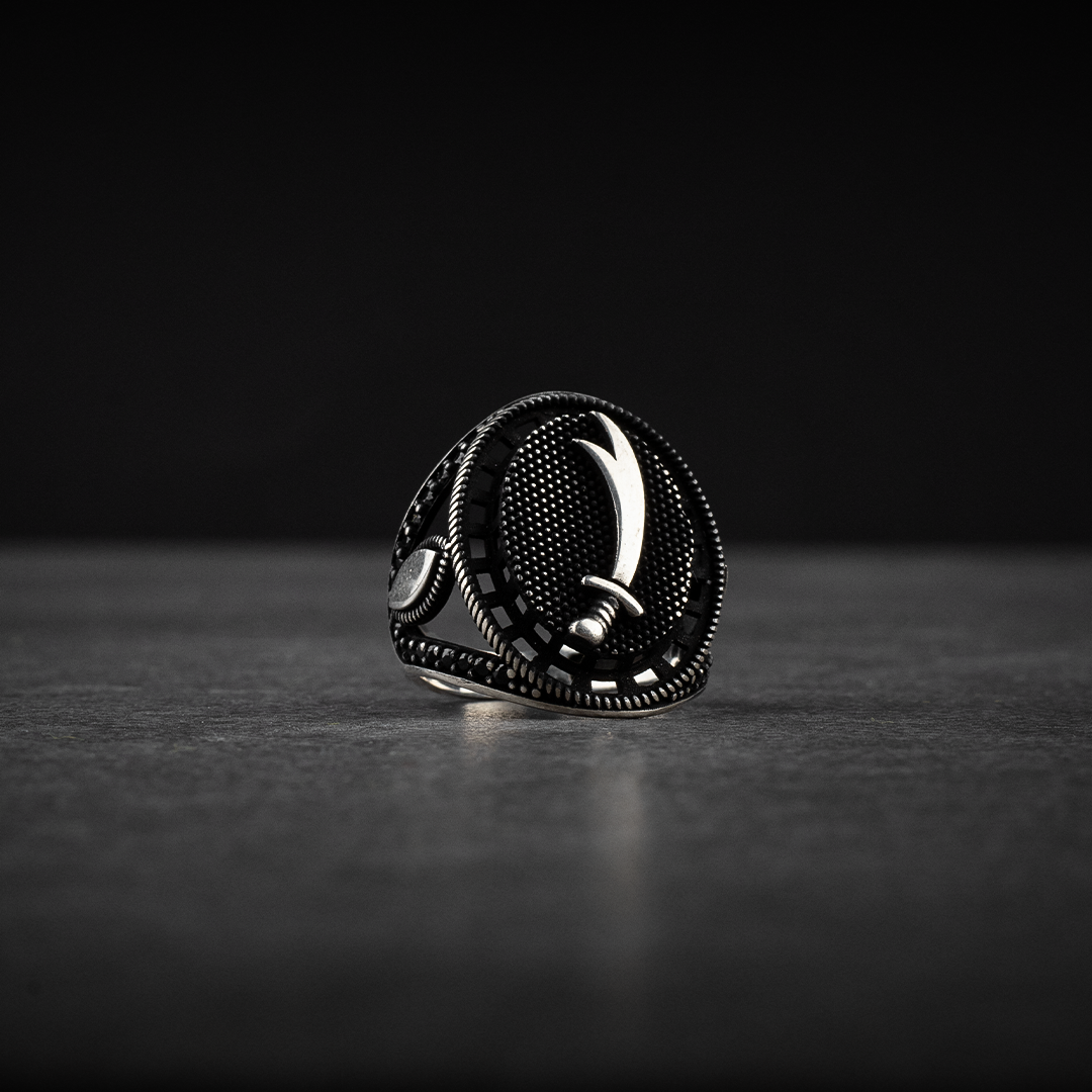 Men’s Sterling Silver Ring with Zulfiqar Sword Design