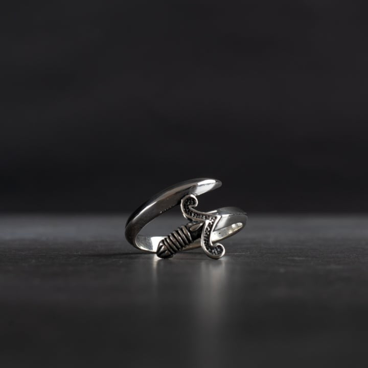 Men’s Sterling Silver Ring with Sword Design