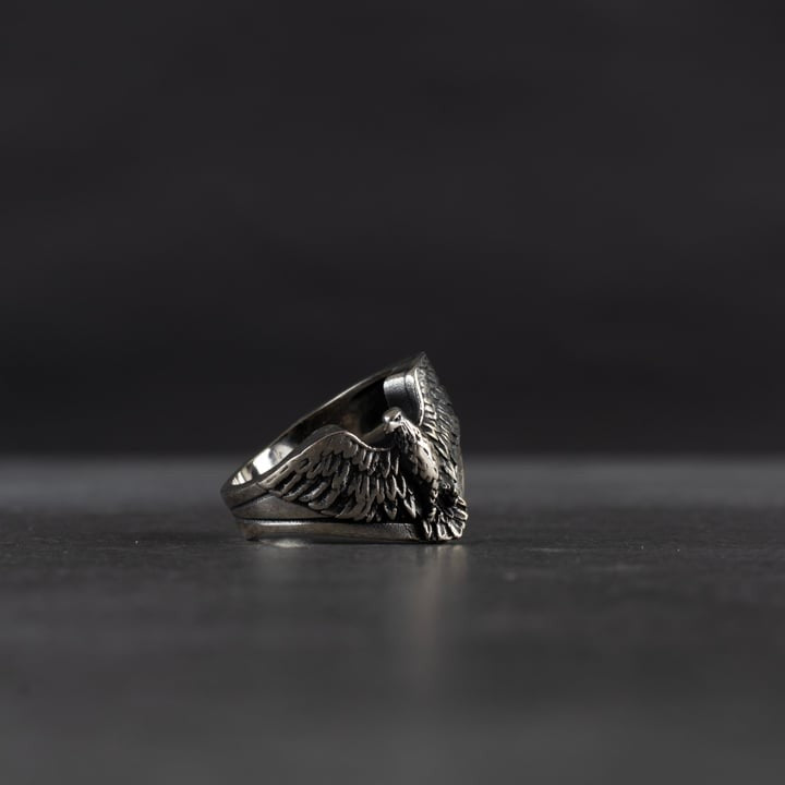 Men’s Sterling Silver Ring with Eagle Design