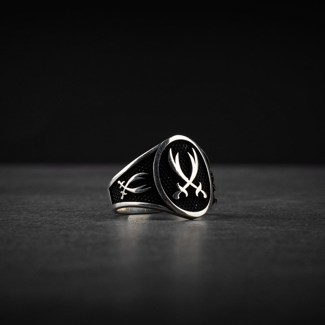 Zülfikar Kılıcı Desenli Erkek 925 Ayar Gümüş Yüzük